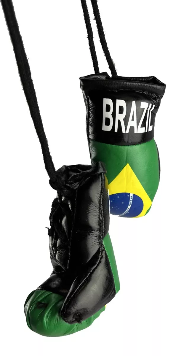 Mini BOXING Gloves BRAZIL Country Pride BRASIL National Flag MMA Car Mirror