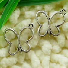 300 Pcs Tibetan Silver Butterfly Charms 19X17MM S1692 DIY Jewelry Making