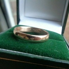 Rose Gold Wedding Ring 9ct Vintage Band c1910 1920s   size N