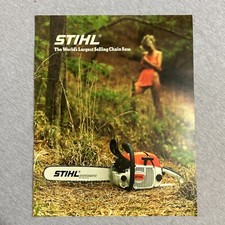 Vintage 1970s STIHL Chainsaw Poster Worlds Largest Selling Chainsaw 16" x 20"