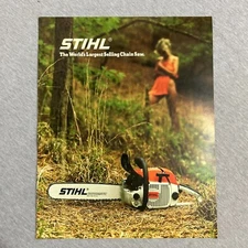 Vintage 1970s STIHL Chainsaw Poster Worlds Largest Selling Chainsaw 16" x 20"
