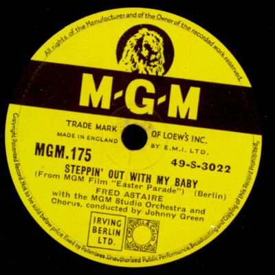 FRED ASTAIRE ''Easter Parade'' Steppin' out with my Baby/ ANN MILLER   78rpm  S103