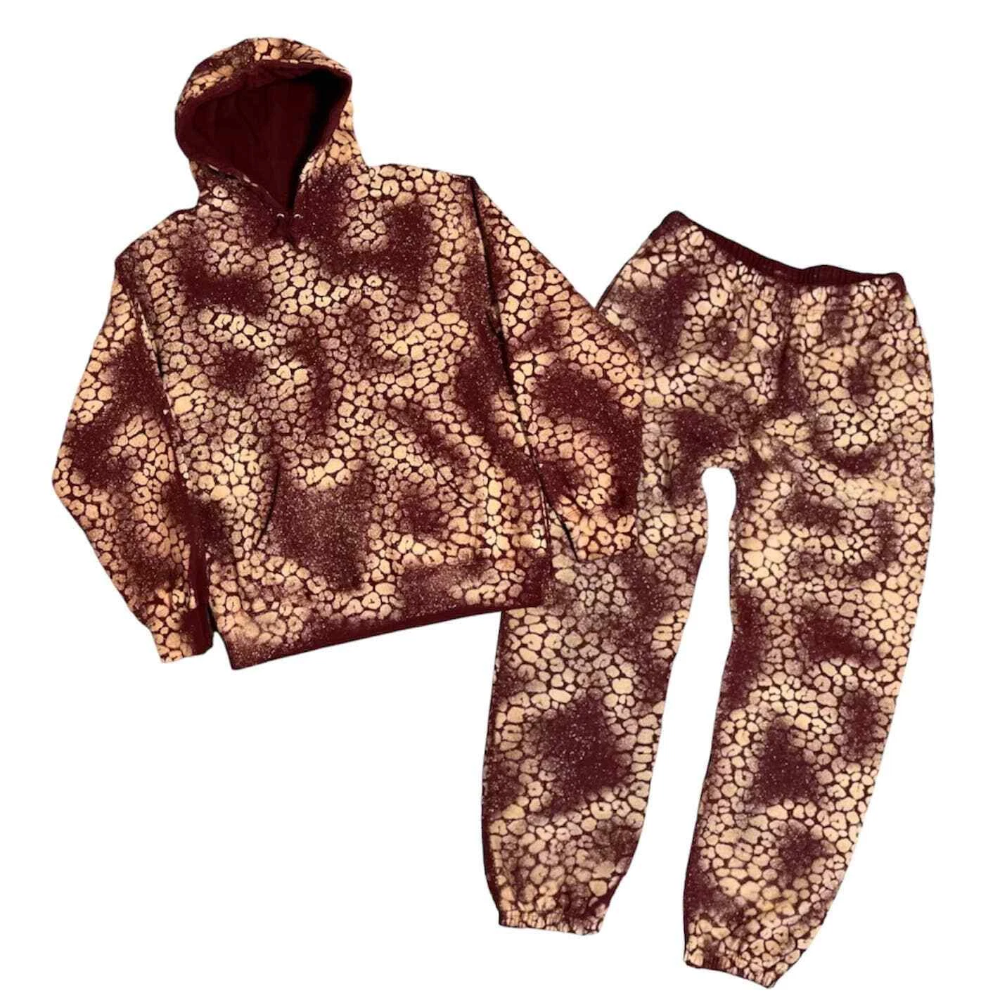 Ensemble sweat 2 pièces léopard blanchi suprême