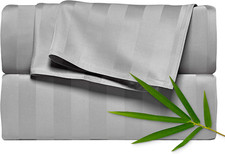 King Sheets by , Genuine 100 Organic Viscose Derived from Bamboo Bed Sheet Set,