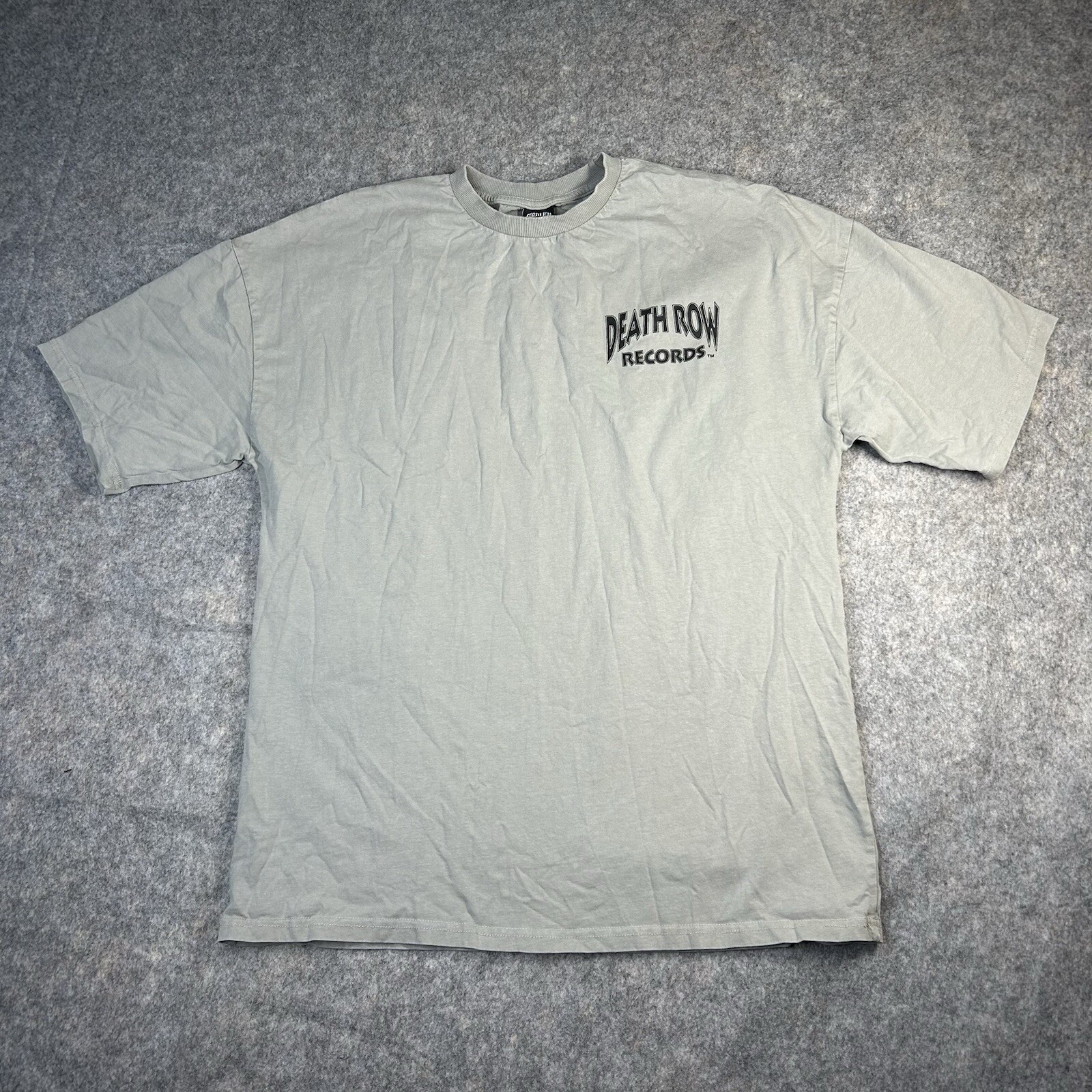 FILA T shirt grafica Death Row Records uomo grande grigia logo grandi successi musica