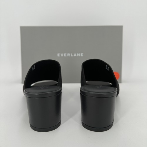 Everlane The Leather Mule Sandal in Black size 5.5 Women's Slip-on 2" Block Heel - Picture 6 of 6