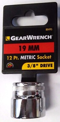 GEARWRENCH Stecknuss 19 Mm Metrisch – 12-kant, Vollverchromt, Für Präzises Arbeiten