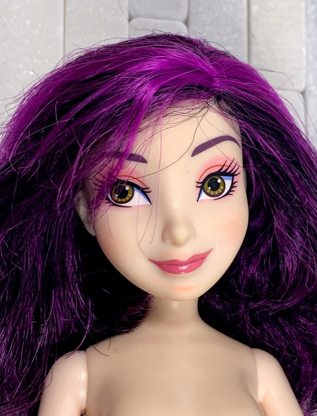 Hasbro Disney Descendants Mal Purple Hair Nude Doll Only (Read eBay