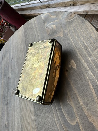 Enesco Via Vermont trinket box, 1997 Thomas Cathey angel brass glass box - Picture 7 of 7