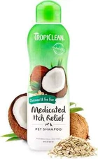 Tropiclean Medicated Dog Shampoo for Allergies and Itching | Tea Tree & Oatmeal