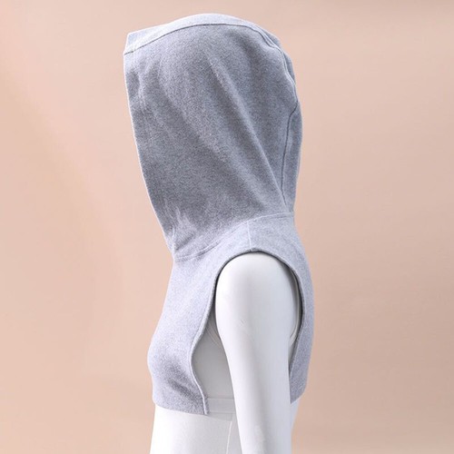 Maglione collo finto primavera autunno con cappuccio uomo donna studente grande cappello finto US - Foto 10 di 24