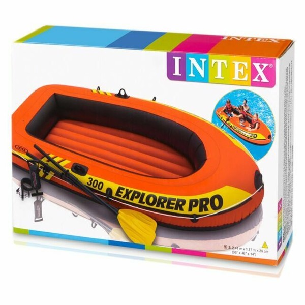 Intex Explorer Pro 300 Inflatable Boat Orange for sale online eBay