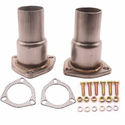 Stainless Steel HEADER EXHAUST COLLECTOR KIT 2.5'' INLET 3-Bolt  2'' OUTLET