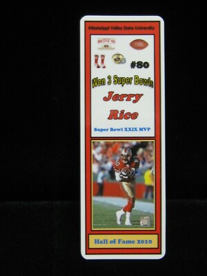 2020 Jerry Rice 49ers Inducted Into the Hall of Fame In 2010 Bookmark  (U)