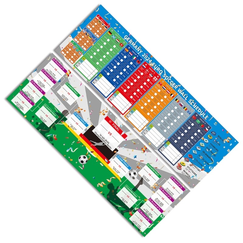 Germany/UK 2024 European Football Schedule Poster Cup Football Game ...