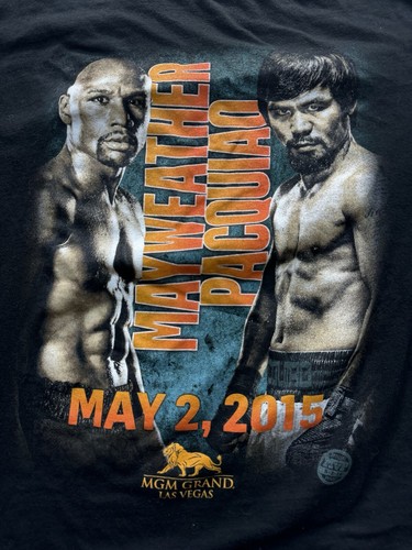 Floyd Mayweather Vs Manny Pacquiao Shirt Men’s 3XL Black Promo Boxing 2015 - Picture 2 of 5