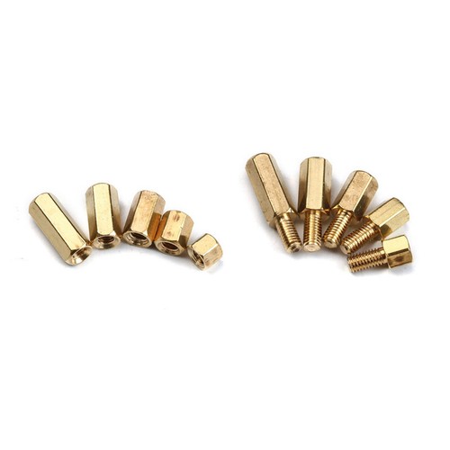 300Pcs M3 Brass Copper Pillar Stand Off Hex Column Spacer Threaded Screw Nut - Picture 11 of 23