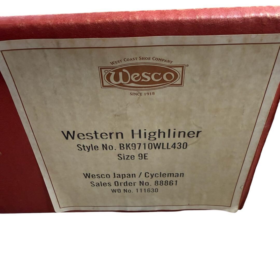 WESCO Size 9E 27cm Western Highliner Black Men's Engineer