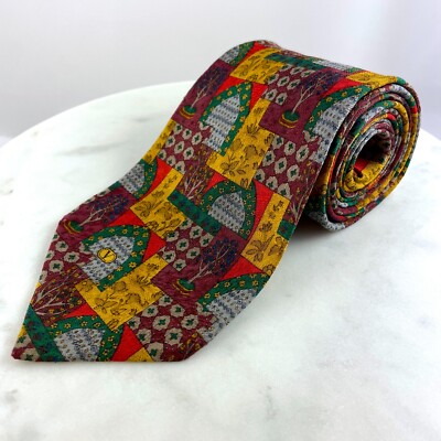 Cravatta Regimental Mercian Regiment - Uomo, Rosso/Oro/Verde, Prodotta A Mano In UK