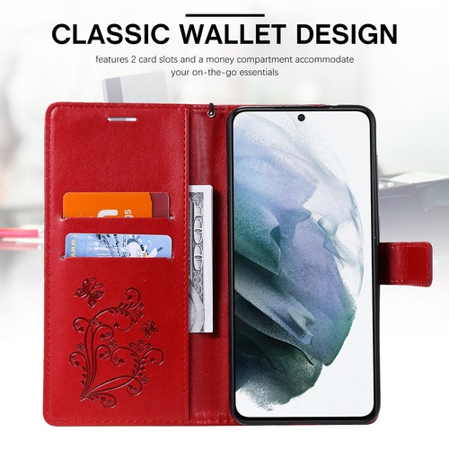 Butterfly Leather Card Wallet Case For Samsung Galaxy S24 Ultra S23 Plus S22 S21 - Picture 13 of 58