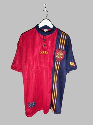 adidas／90S Spain Game Shirt SPAIN 2010 2011 HOME SHIRT JERSEY ADIDAS P47902 sz L MEN #6