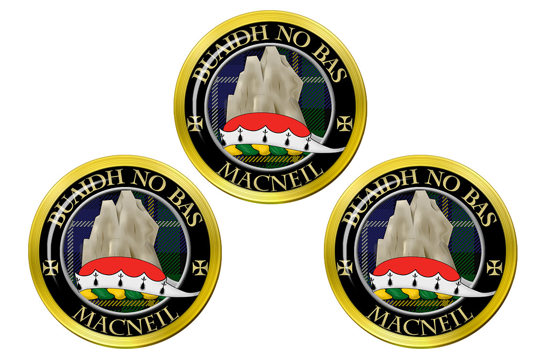 Macneil Buaidh no Bas Scottish Clan Golf Ball Markers