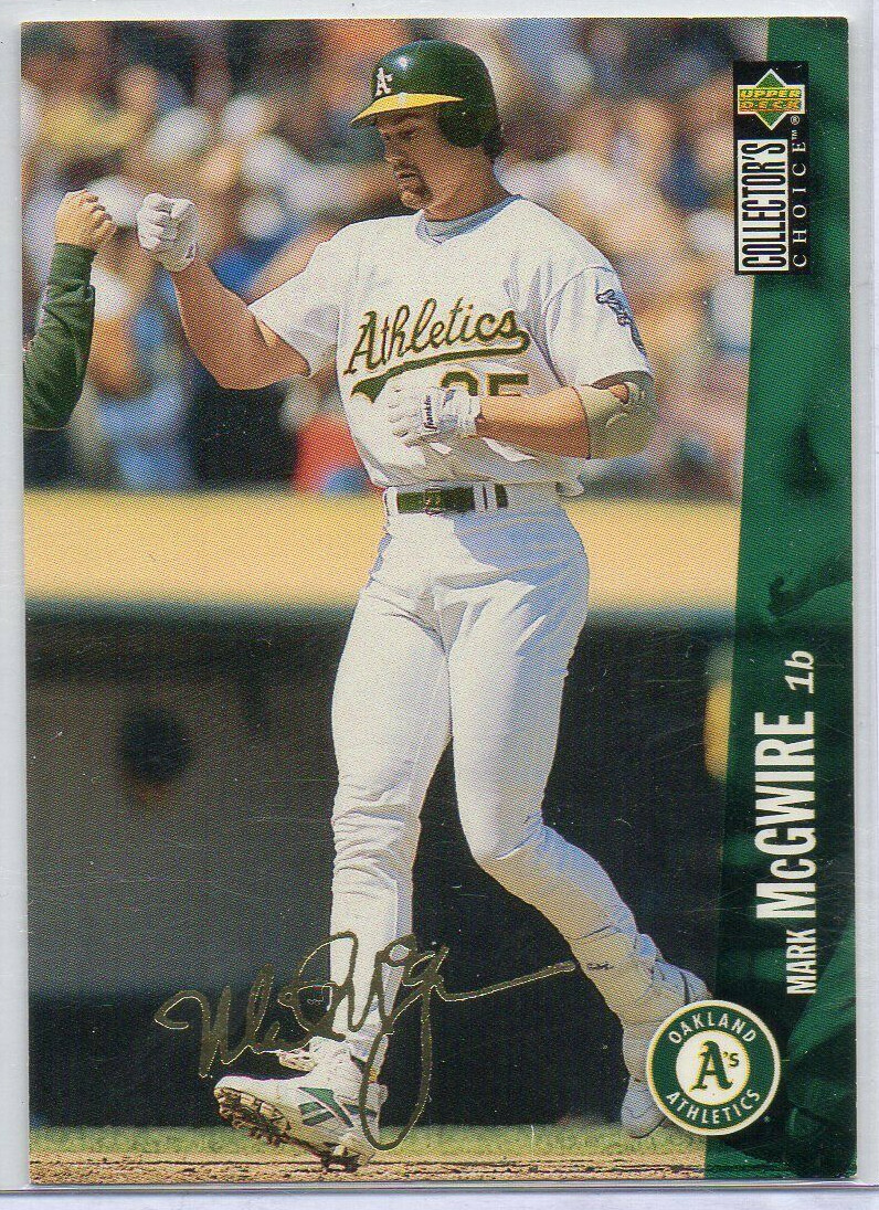 MARK McGWIRE 1996 Collector's Choice GOLD Signature (1:26,280 packs) A's, # 640