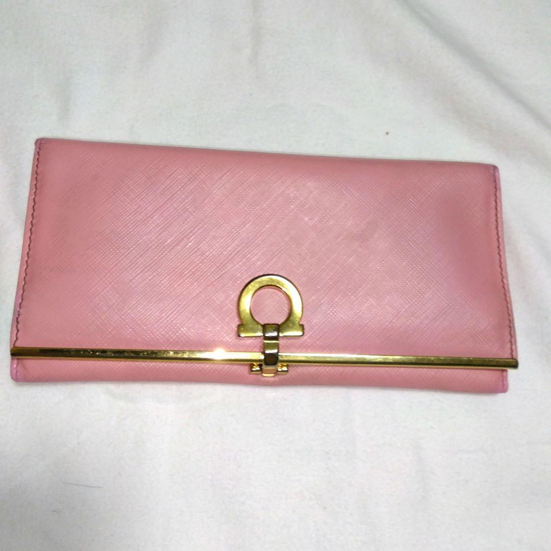 Salvatore Ferragamo Long Wallet Bi-fold Pink Gancini 7.4 inch | eBay