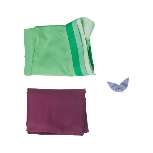 Anime The Apothecary Diaries: Maomao Cosplay Costume Kimono Abito Verde + Set Parrucca - Foto 16 di 30