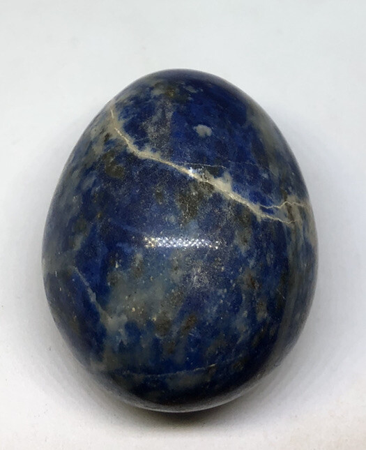 LAPIS LAZULI EGG DISPLAY GEMSTONE 560 CTS. HEAVY HANDMADE POLISHED