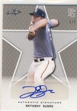 ANTHONY TONKO SUSAC 2020 Leaf Perfect Game PG Blank Back AUTO /1 RANGERS 1/1