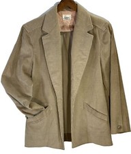 Vintage Corduroy Blazer Jacket TAN Women s Sz-Sm Union Made By Country Suburban