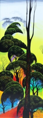 Eyvind Earle CLIMBING OAKS Estate signed Serigraph Disney Magic