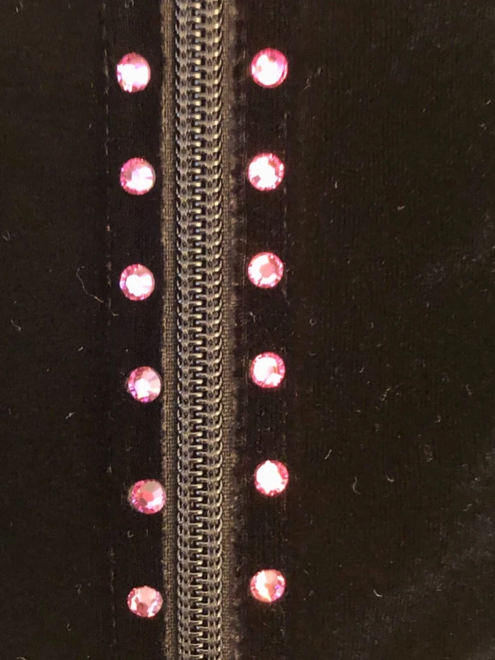 CHAQUETA DE CALENTAMIENTO GK NEGRA TERCIOPELO NIÑO PEQUEÑA JA SKATE GIMNASIA BAILE ALEGRE Talla CS Foto 2 de 4