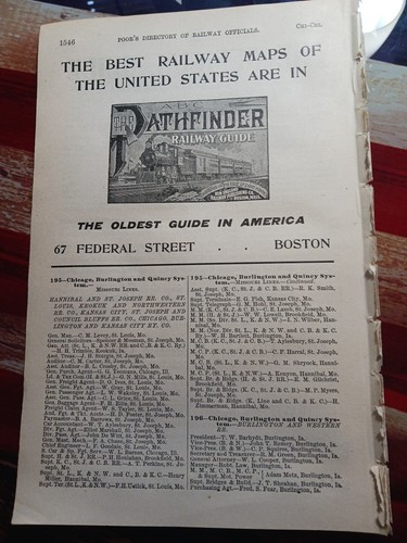 1902 Print Ad PATHFINDER RAILWAY GUIDE Best railroad Maps Boston Massachusetts