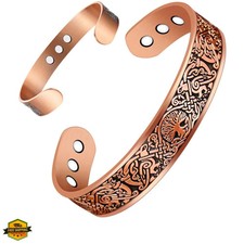 Copper Magnetic Bracelet for Men Magnetic Bracelets 9X Ultra Strength Magnets...