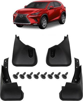 Schmutzfänger 4er-Set mit Befestigungssatz - passend für Lexus NX200 NX300 14-17