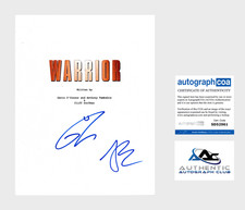 TOM HARDY JOEL EDGERTON AUTOGRAPH SIGNED WARRIOR FULL SCRIPT SCREENPLAY ACOA