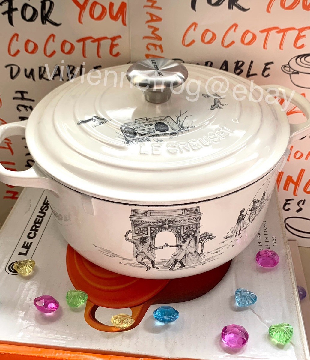 LE CREUSET SHEILA BRIDGES HARLEM TOILE DE JOUY COLLECTION DUTCH