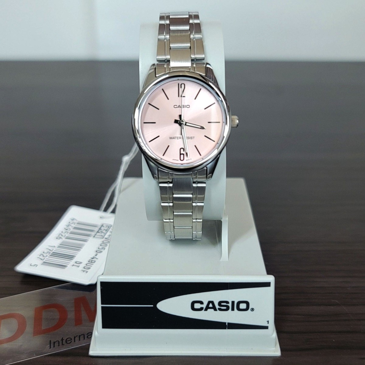 Casio Women analog Watch Metal Band Silver Pink Original New LTP