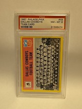 1967 Philadelphia #49  Dallas Cowboys Team Card PSA 8