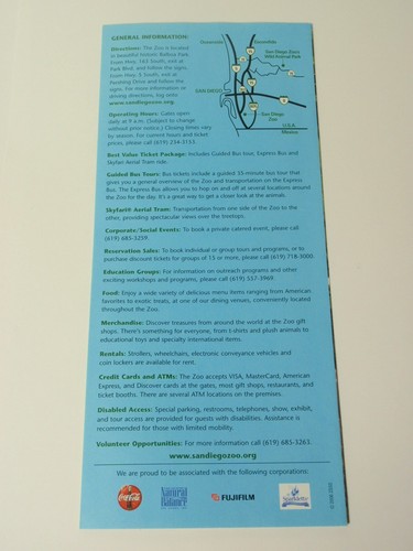2006 San Diego Zoo Brochure - Picture 4 of 4