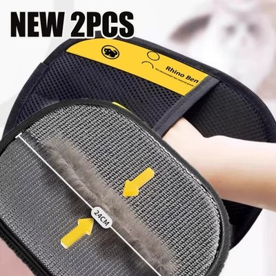 Cleaning and collecting gloves for pet hair. Double-sided, multifunctional groom
