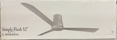 Minka Aire Simple Flush 52 In Gray uncovered Outdoor Flush Mount Propeller