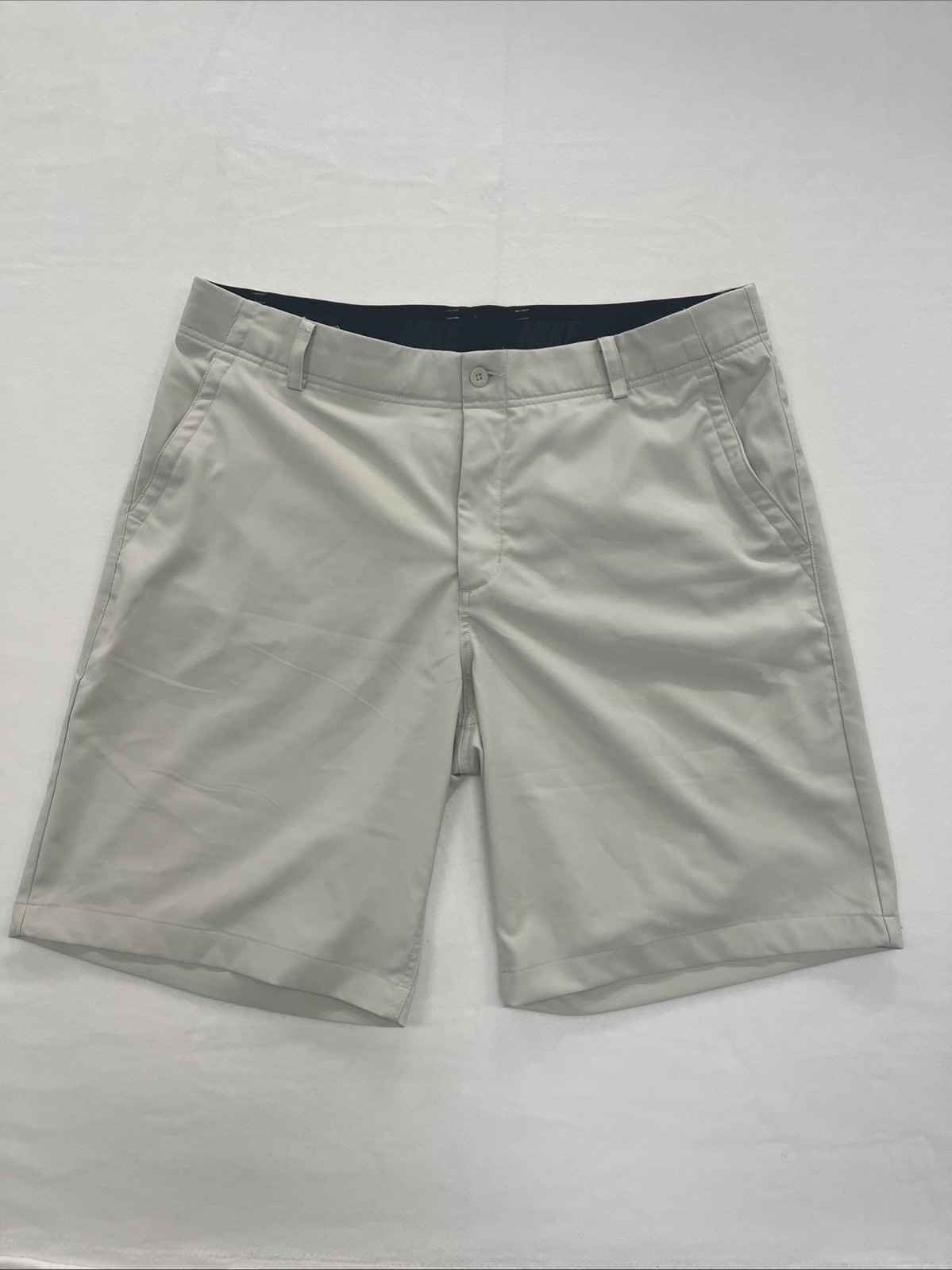 Nike Golf Dri-FIT Shorts Mens 36 Tan Flat Front Performance Chino Shorts