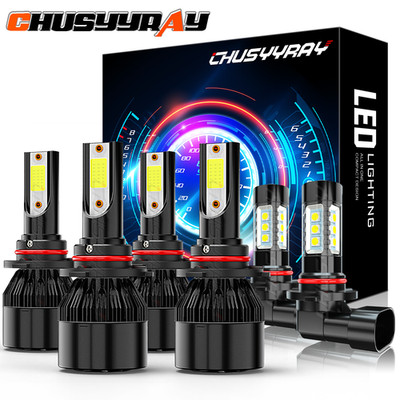 6pcs LED Headlight Fog Light Bulbs Combo for Subaru Forester 2009 -2013 White