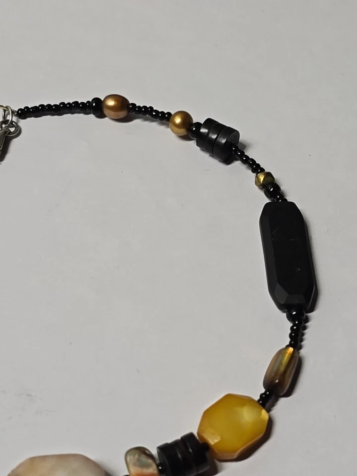 Colar pingente Silpada prata esterlina bronze pérola concha chifre 20 polegadas de comprimento  - Imagem 4 de 4