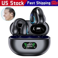 Bluetooth 5.3 Wireless Earbuds Ear Clip Bone Conduction Headphones Sport Headset