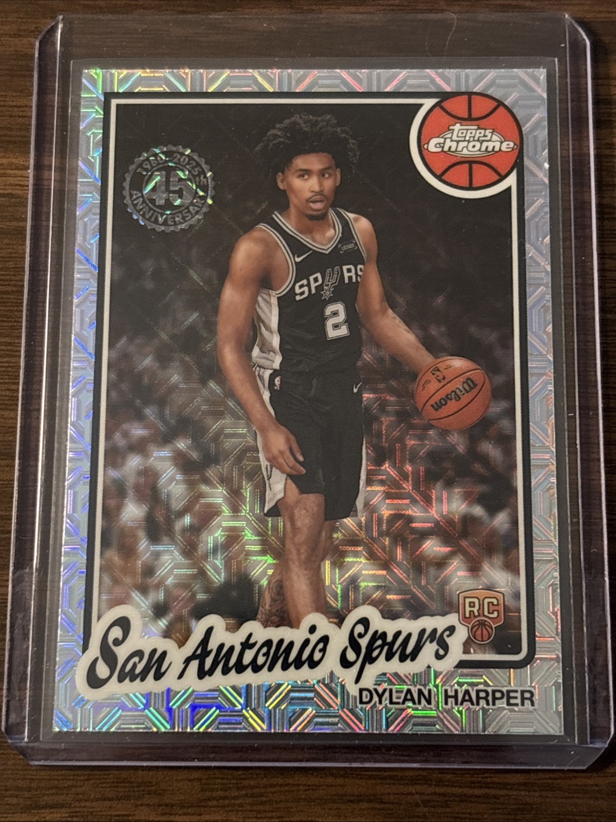 2025-26 Topps Dylan Harper RC Chrome 45th Anniversary Mojo #TC-DH Spurs