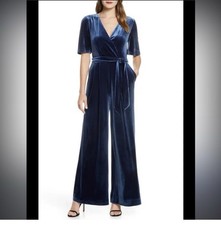 NWT Eliza J Velvet Jumpsuit velvet size 12